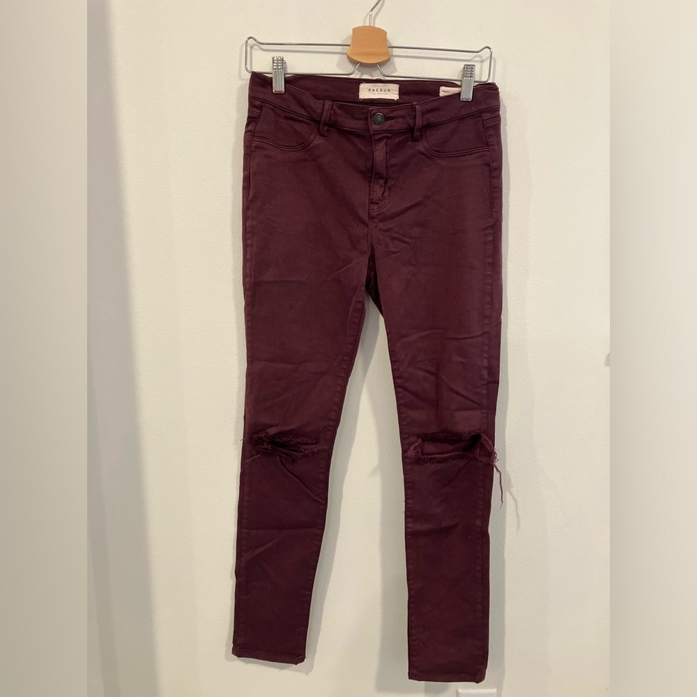 Maroon Pacsun Skinny Jean